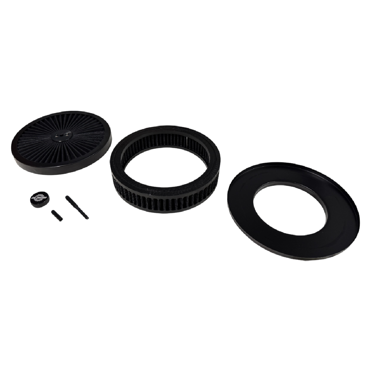 AIR CLEANER ASSEMBLY 4BBL & SOME 2BBL (5 1/8 IN NECK) 9X2 BLACK HI FLOW TOP - WASHABLE ELEMENTS