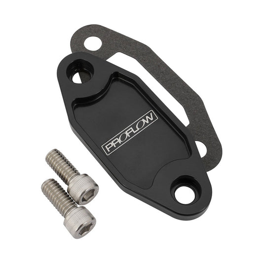 FUEL PUMP BLOCK OFF CLEVELAND BILLET BLACK