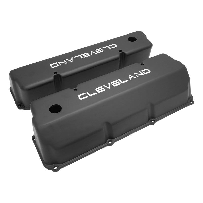 ROCKER COVER CLEVELAND ALLOY TALL BLACK - CLEVELAND LOGO