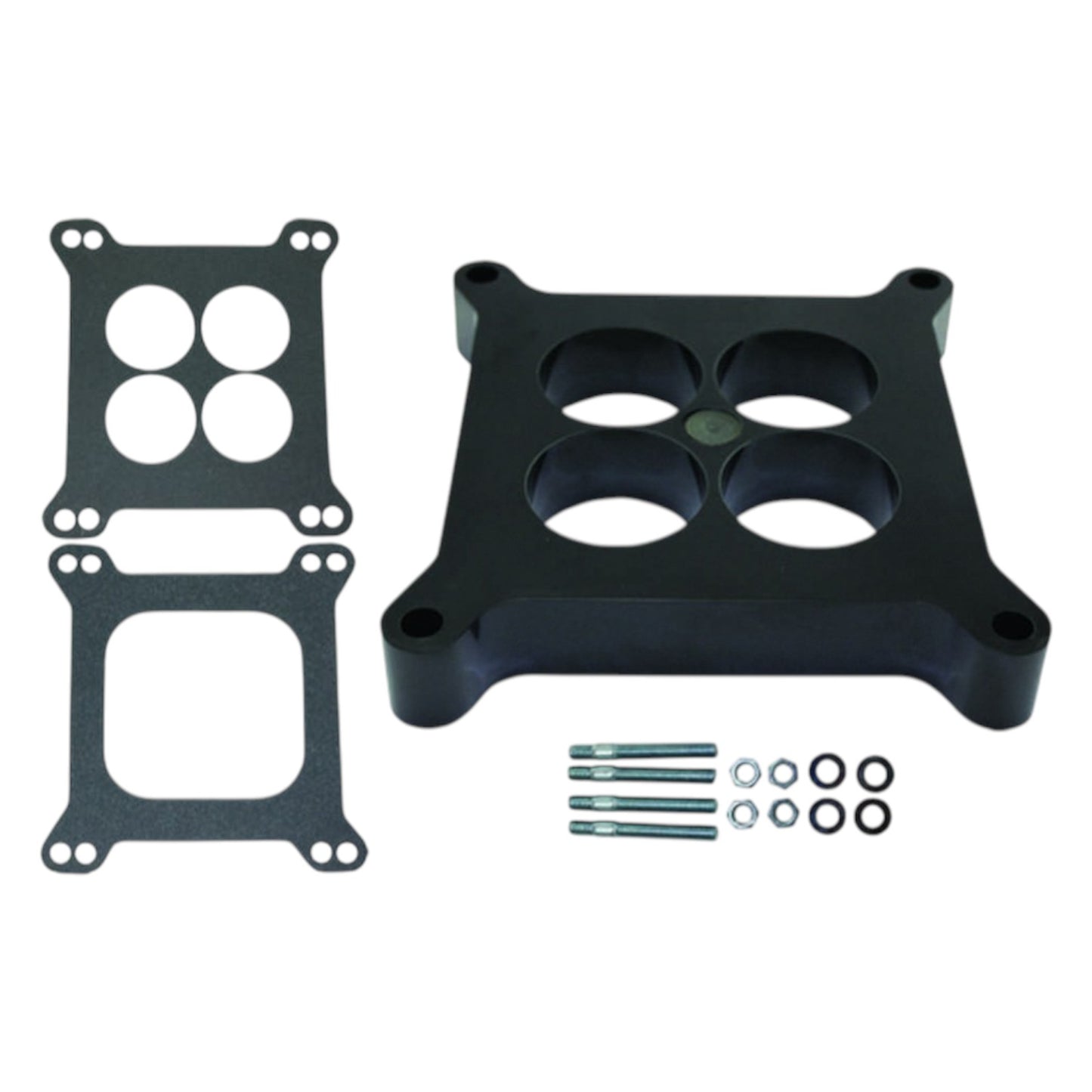 CARBURETTOR SPACER 4BBL SQ/BORE 1in 4-HOLE BAKERLITE