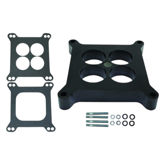 CARBURETTOR SPACER 4BBL SQ/BORE 1in 4-HOLE BAKERLITE