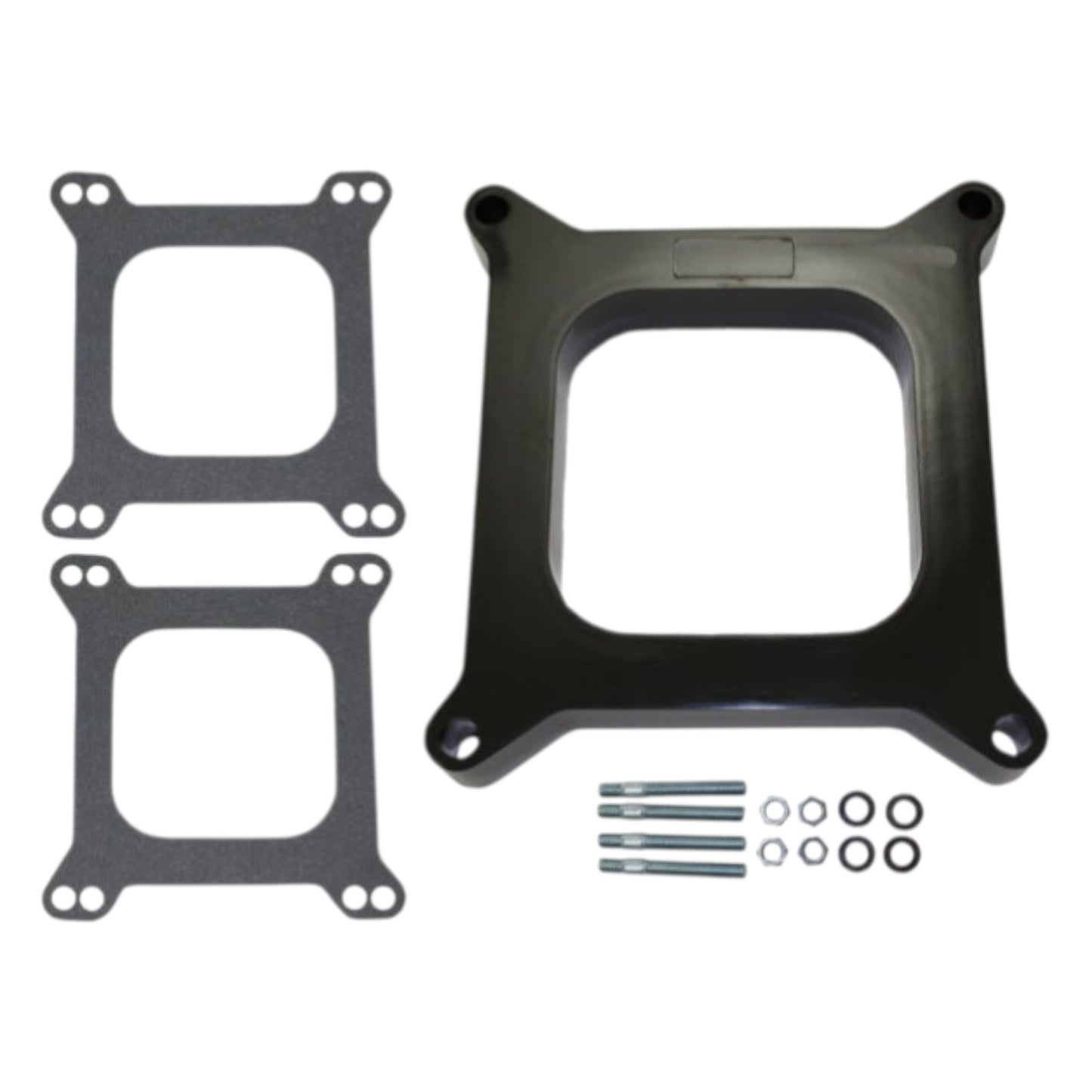 CARBURETTOR SPACER 4BBL SQ/BORE 1in OPEN BAKERLITE