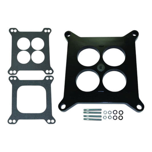 CARBURETTOR SPACER 4BBL SQ/BORE 1/2in 4-HOLE BAKERLITE