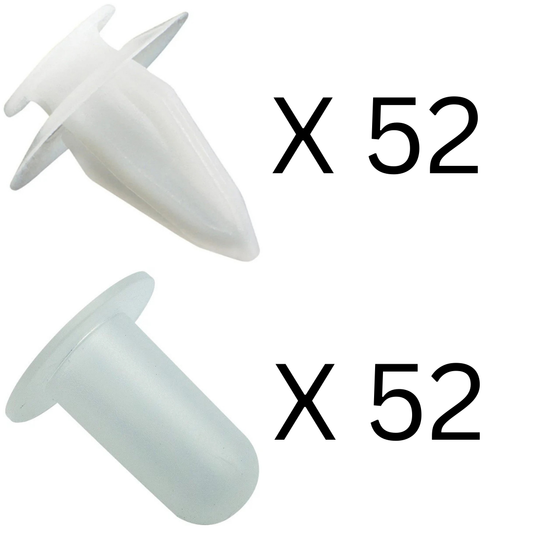 DOOR TRIM CLIP SET XT-Y/ZB-D (DOES 4 DOORS) MALE & FEMALE - 104PC