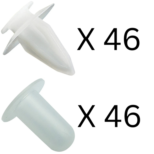 DOOR TRIM CLIP SET XA-C SED/WAG & ZF-H (DOES 4 DOORS) MALE & FEMALE - 92PC
