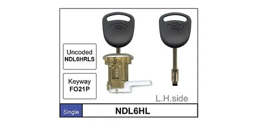 DOOR BARREL LOCK AND KEY XG-H 9/93 ON LH