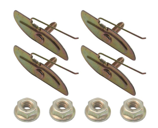 CLIPS SPRINGTAIL MED 35x13 HEAD & 17x3/16 THREAD - SET OF 4 WITH NUTS - GOOD FOR XL, XM, XP BODY MOULDS
