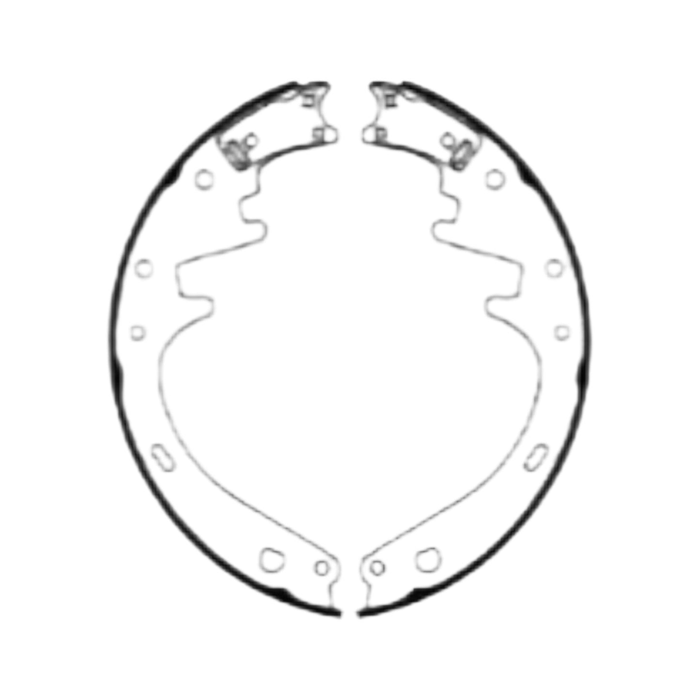 BRAKE SHOES REAR GALAXIES & F100 68-86 - STD