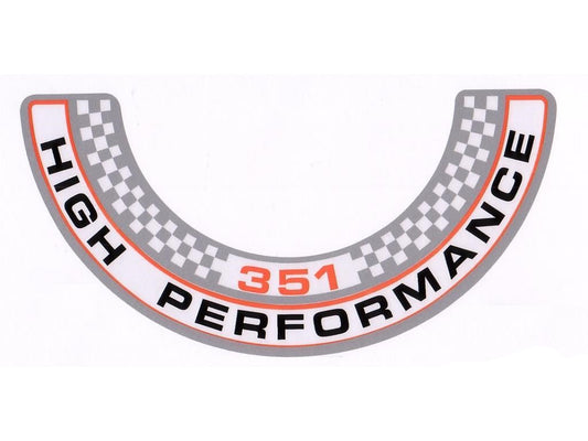 DECAL AIRCLEANER V8 351 XWGT HI-PERFORM