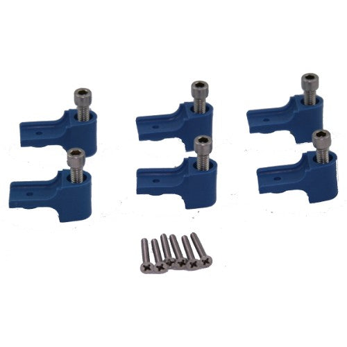 PLUG LEAD HOLDER/SEPARATOR HORIZONTAL BRACKET ONLY BLUE 6PC SET