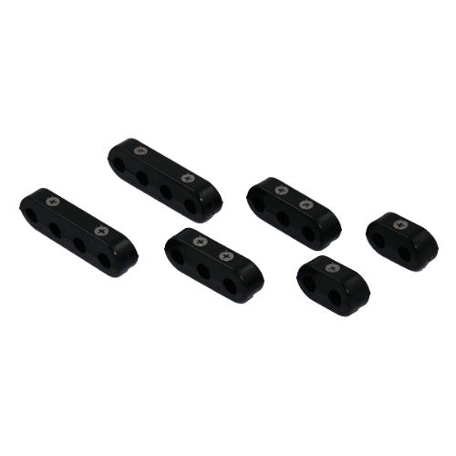 PLUG LEAD HOLDER/SEPARATOR BLACK CLAMP TYPE 6PC SET