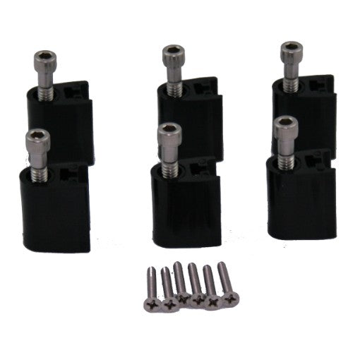 PLUG LEAD HOLDER/SEPARATOR VERTICAL BRACKET ONLY BLACK 6PC SET