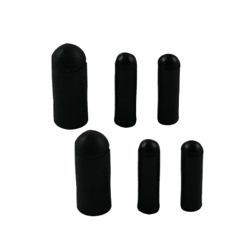 PLUG PUSH-ON RUBBER VAC BLOCK-OFF 3/16x4 AND 3/8x2 - 6PC