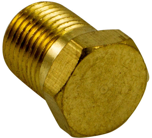 PLUG BRASS BLOCK OFF 3/8in MALE SCREW IN