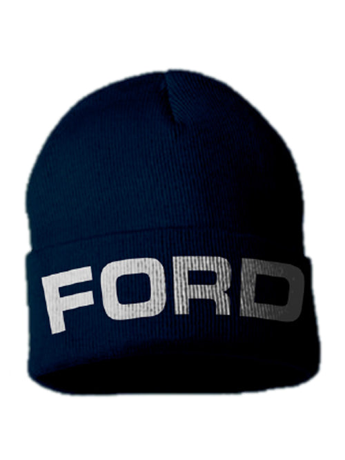 BEANIE HEADWEAR FORD BLUE & WHITE