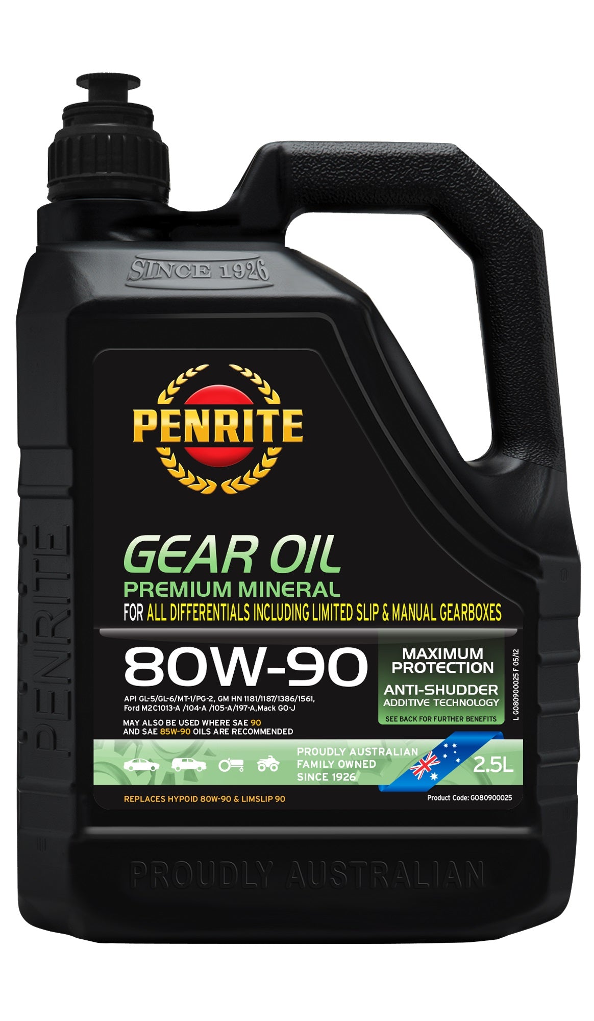 OIL GEAR 80W-90 ALL DIFFERENTIALS INC LSD 2.5L PENRITE