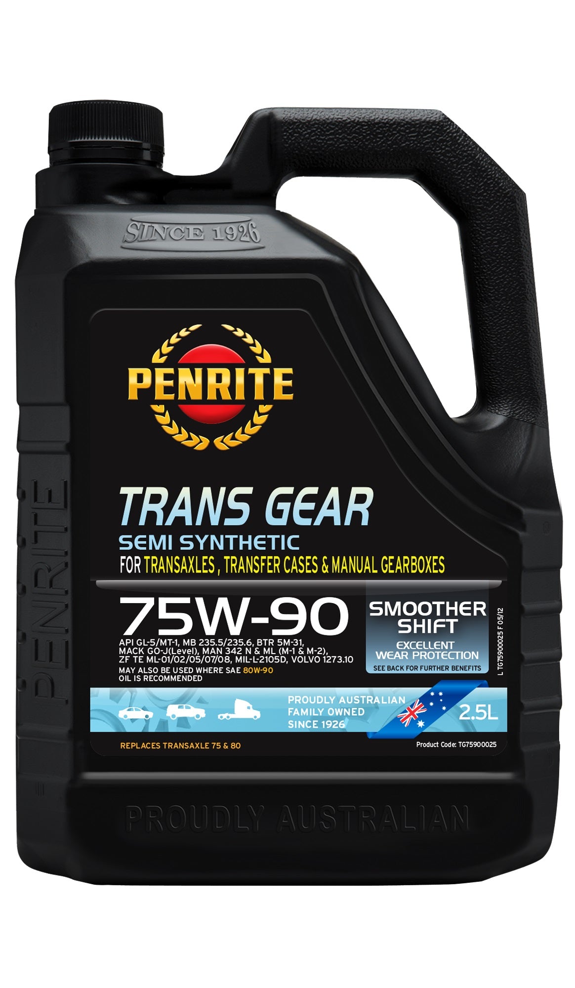 OIL GEAR 75W-90 TOPLOADER SEMI-SYNTHETIC 2.5L PENRITE